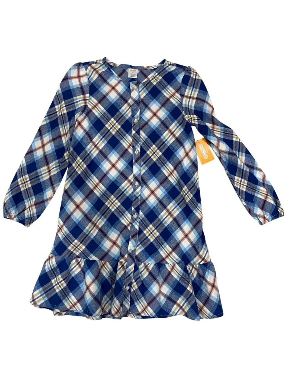Gymboree Plaid Twill Shirt Dress Girls Size 10 Mandy Moore Collab 100% Cotton